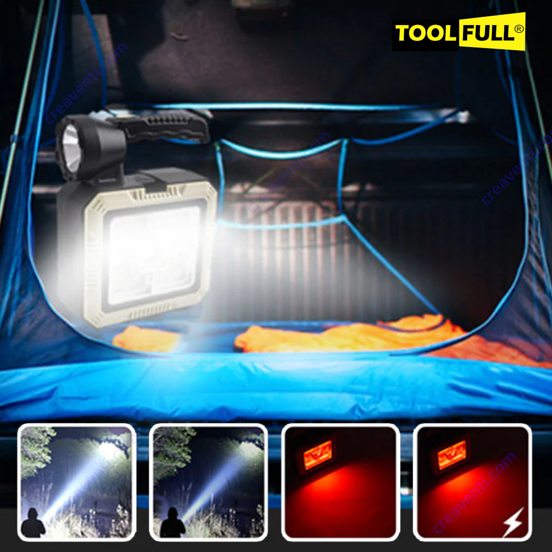TOOL FULL ® Lampara Solar + Kit De Herramienta