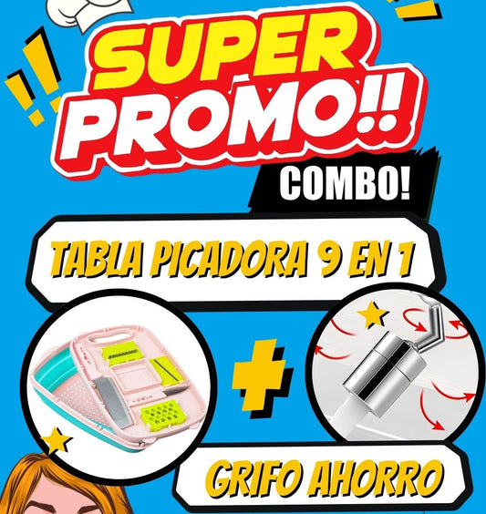MIXFULL® Tabla Picadora 9 en 1 + Grifo 720